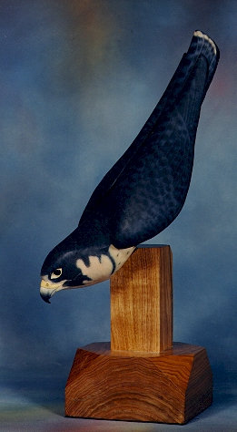 Peregrine Falcon Palm Frond Sculpture by Laurie J. McNeil 1996